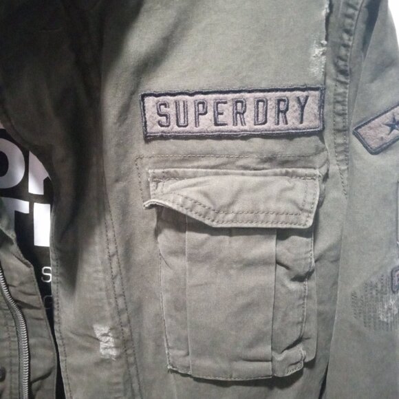 Superdry International Rip & Repair Military Jacket.size M - Picture 7 of 12